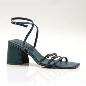 FREE PEOPLE Niki Strappy Heel / Oasis Teal
